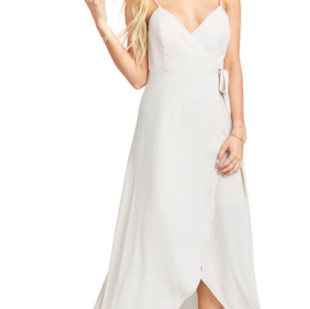 Mariah Wrap Dress in Show Me The Ring Crisp
